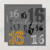 Sweet 16 Birthday Party Einladungen (Vorne/Hinten)