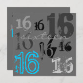 Sweet 16 Birthday Party Einladungen (Vorne/Hinten)