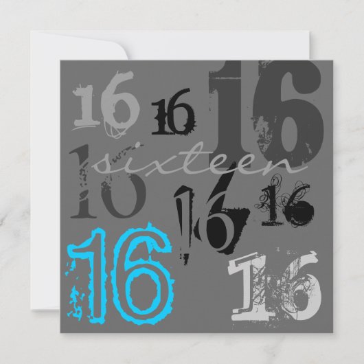 Sweet 16 Birthday Party Einladungen (Vorderseite)