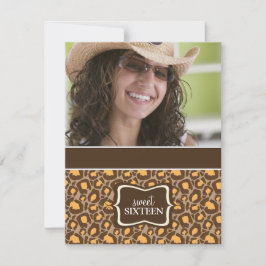 Sweet 16 Birthday Party Einladungen {Animal Print}