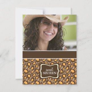 Sweet 16 Birthday Party Einladungen {Animal Print}