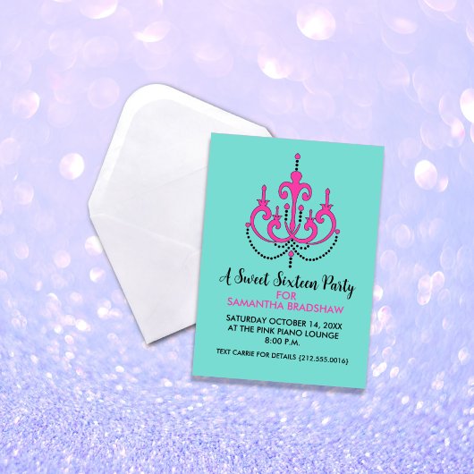 Sweet 16 Birthday Party Einladungen (Aquamarin)