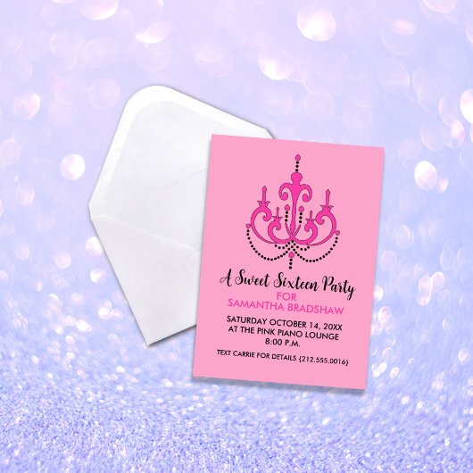 Sweet 16 Birthday Party Einladungen (Pink)