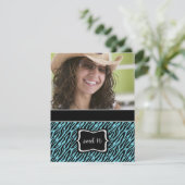 Sweet 16 Birthday Party Einladungen {Zebra Print} (Stehend Vorderseite)