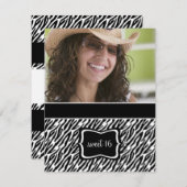 Sweet 16 Birthday Party Einladungen {Zebra Print} (Vorne/Hinten)