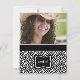 Sweet 16 Birthday Party Einladungen {Zebra Print}