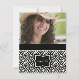 Sweet 16 Birthday Party Einladungen {Zebra Print}