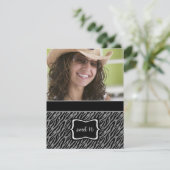Sweet 16 Birthday Party Einladungen {Zebra Print} (Stehend Vorderseite)