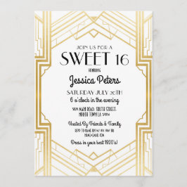 Sweet 16 Birthday Party Gatsby Art Deco Einladung