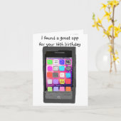 Sweet 16 Birthday Phone App Spaß Karte (Gelbe Blume)