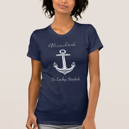Sweet 16 Birthday Pink Navy Nautical T - Shirt (Vorderseite)