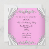 Sweet 16 Birthday Princess Pink Diamonds Tiara 2 Einladung (Rückseite)