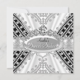 Sweet 16 Birthday Prinzessin Black Diamonds laden Einladung