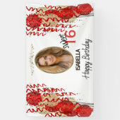 Sweet 16 Birthday - Red Balloons Banner (Vertikal)