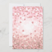 Sweet 16 Birthday Rose Gold Glitzer Lights Einladung (Rückseite)