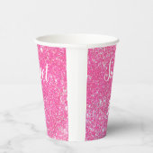 SWEET 16 Birthday Sparkle Hot Pink Glitzer Pappbecher (Rechts)