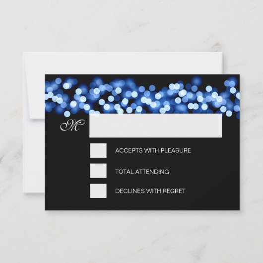 Sweet 16 Birthday UAWG Hollywood Glam Blue RSVP Karte (Vorderseite)