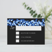 Sweet 16 Birthday UAWG Hollywood Glam Blue RSVP Karte (Stehend Vorderseite)