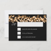 Sweet 16 Birthday UAWG Hollywood Glam Gold RSVP Karte (Vorderseite)