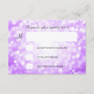 Sweet 16 Birthday UAWG Lila Glitzer Lights RSVP Karte