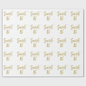 Sweet 16 Birthday Wrapping Paper Geschenkpapier (Flach)