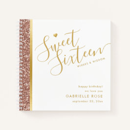 Sweet 16 Birthday wünscht Wisdom Advice Gästebuch Notizblock