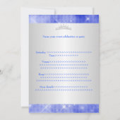 Sweet 16 Black Dress Blue Silver Glitzer Geburtsta Einladung (Rückseite)
