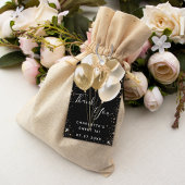 Sweet 16 Black Gold Glitzer Ballon vielen Dank Geschenkanhänger