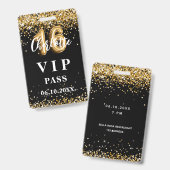 Sweet 16 Black Gold VIP Party Pass Ausweis (Front & Back)
