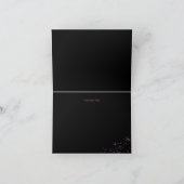 Sweet 16 Black Pink Sparkle Glitzer Danke Karte (Innenseite)