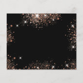 Sweet 16 Black Rose Gold Haushalt Save the Date Flyer (Hinten)