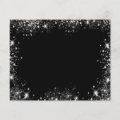 Sweet 16 Black-Silber-Haushalt Save the Date Flyer (Hinten)