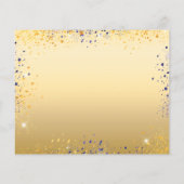 Sweet 16 blue gold dress budget Save the Date Flyer (Hinten)