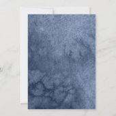 Sweet 16 Blues Navy Blue Dress Butterfly Einladung (Rückseite)