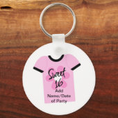 Sweet 16 Blume Power Favoriten, Geschenke,Einladun Schlüsselanhänger (Vorderseite)