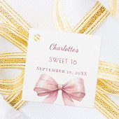 Sweet 16 blush pink bow DIY Geschenkanhänger