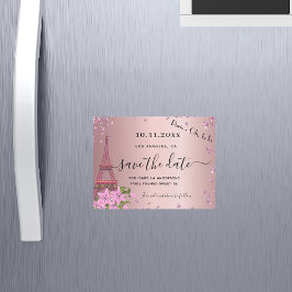 Sweet 16 blush pink paris speichern den Datums-Mag Magnetkarte