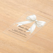 Sweet 16 bow ivory pearls elegant clear luxury acryleinladungen (Ablage )