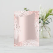 Sweet 16. Brautparty Dress Rose Blush Einladung (Stehend Vorderseite)