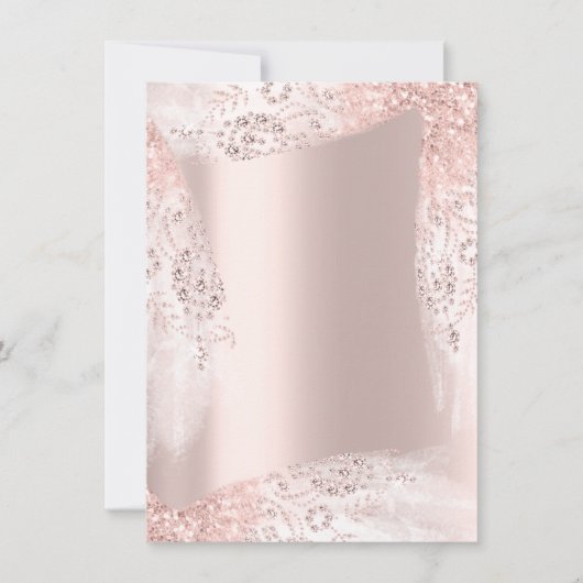 Sweet 16. Brautparty Dress Rose Blush Einladung (Vorderseite)