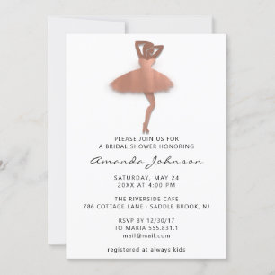 Sweet 16. Brautparty Princess Rose Gold White Einladung