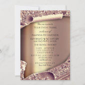 Sweet 16. Brautparty ROSE GOLD MAKEUP Einladung (Vorderseite)