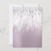 Sweet 16. Bridal Diamond Dress Eggplant Silber Einladung (Rückseite)