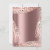 Sweet 16. Bridal Dress Rose Diamond Funkelnd Einladung (Vorderseite)