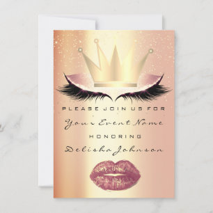 Sweet 16. Bridal Quinceanera Kiss Princess Rose Einladung