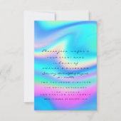 Sweet 16. Bridal Show Holograph Unicorn Pink Face Einladung (Vorderseite)