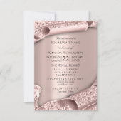 Sweet 16. Bridal Wedding 3D Rose Elegant Einladung (Vorderseite)