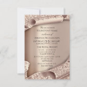 Sweet 16. Bridal Wedding 3D Rose Gold Einladung (Vorderseite)