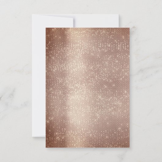 Sweet 16. Bridal Wedding 3D Rose Gold Einladung (Rückseite)