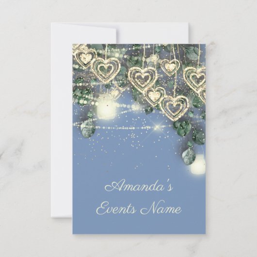 Sweet 16. Bride Rustic Wood Gold Blue Mint Hearts Einladung (Rückseite)